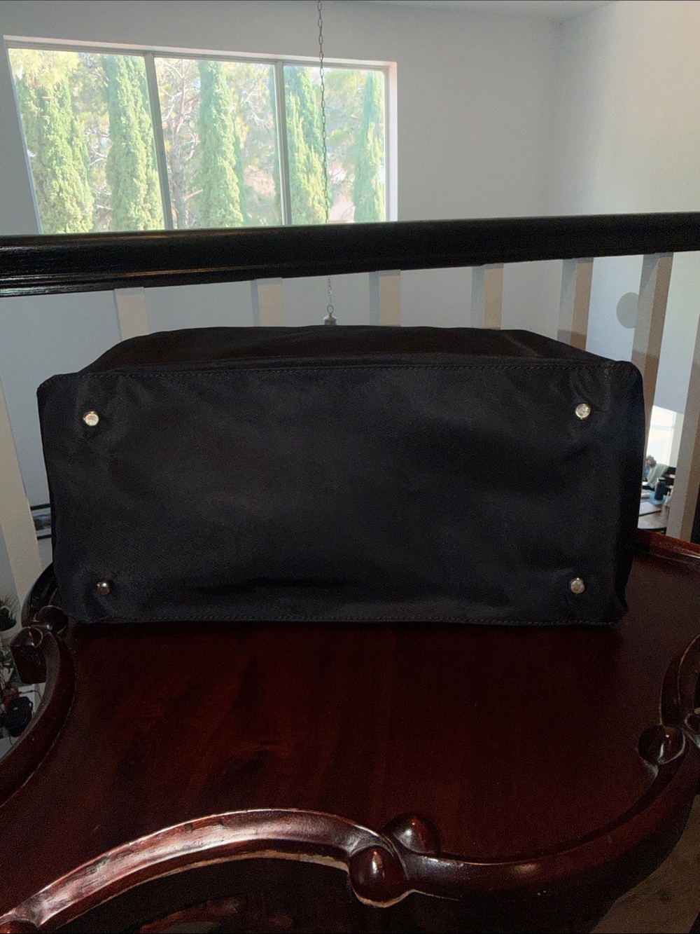 Tumi Voyager Black Nylon Duffel Bag with Leather Handles - Picture 3 of 3